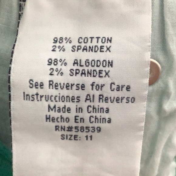 STS BLUE (Nordstrom) NEW - Sz 11 - green shorts w/ fringe - comfort stretch - Picture 7 of 8